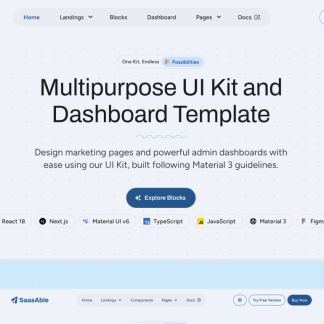 SaasAble Free - Multipurpose UI Kit and Dashboard Template